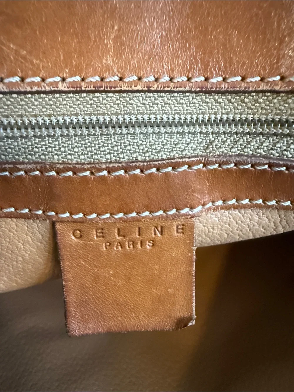 Vintage Celine Macadam Tote Bag Brown Coated Canvas Leather Italy Large Shopper - Picture 11 of 17